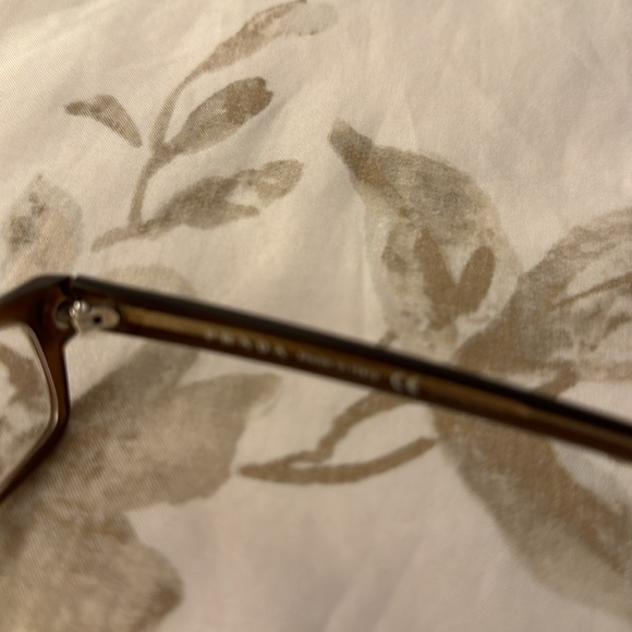 PRADA light brown rectangular eyeglass frames, excellent like new condition - Picture 6 of 8